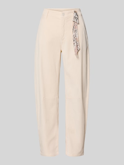 Produktfoto, spodnie damskie z mieszanki lyocellu i bawełny z dodatkiem streczu, krój loose fit, chusta, model 'ORELIE' od Cambio, szerokość w rozmiarze 36: 42 cm, długość wewnętrzna nogawki w rozmiarze 36: 73 cm