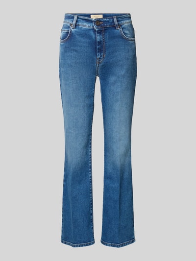 Produktfoto, Bootcut-Jeans aus Baumwoll-Mix Modell 'RAPALLO' von Weekend Max Mara, efekt: jednolity kolor, krój wąski, średni stan, 5 kieszeni, mieszanka bawełny, denim