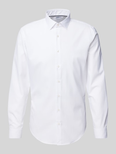 Jake*s Slim Fit Business-Hemd mit Kentkragen Weiss 2