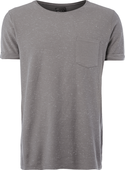 REVIEW T-Shirt mit Pilling-Effekt Mittelgrau 4