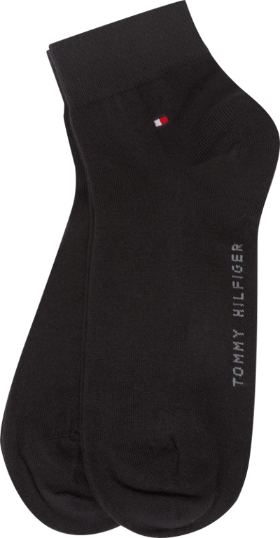 Tommy Hilfiger Sneakersocken mit Label-Detail im 2er-Pack Modell '2ER QUARTER' Black 4