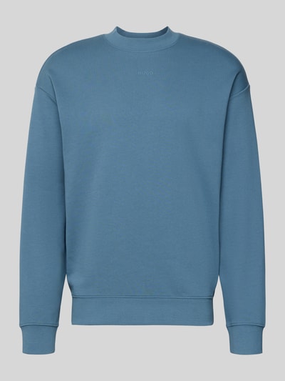 HUGO Regular Fit Sweatshirt aus reiner Baumwolle Modell 'DAPOCREW' Rauchblau 2