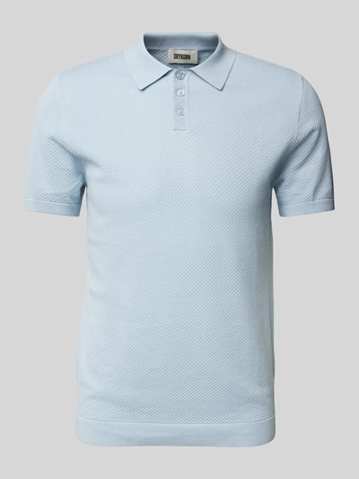 Drykorn Slim Fit Poloshirt mit Strukturmuster Modell 'TRITON 10' Hellblau 2