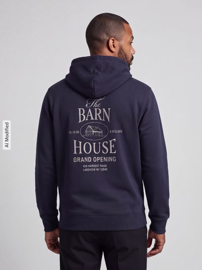GANT Regular Fit Hoodie aus Baumwolle mit Logo-Print Dunkelblau 5