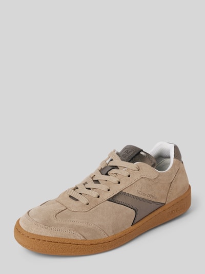 Marc O'Polo Flache Low Top Sneaker mit Glanz-Applikationen Taupe 1