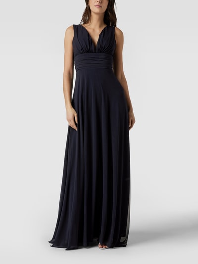 TROYDEN COLLECTION Abendkleid mit Drapierung Marine 1