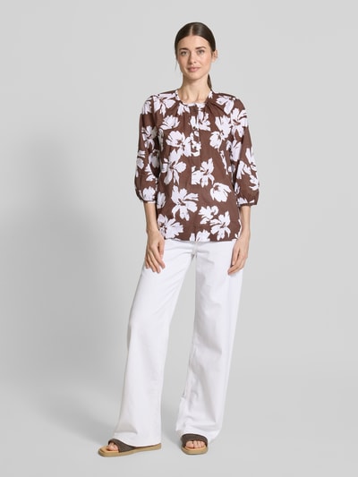 MAERZ Muenchen Regular Fit Bluse mit 3/4-Arm Mittelbraun 1