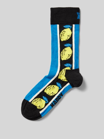 Happy Socks Socken mit Label-Print Black 1