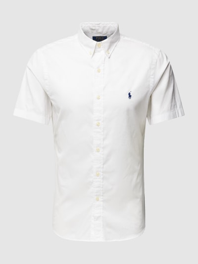 Polo Ralph Lauren Koszula casualowa o kroju slim fit z rękawem o dł. 1/2 Biały 2