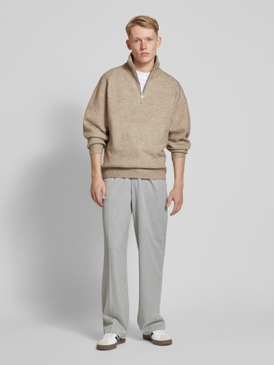 Jack & Jones Troyer mit gerippten Abschlüssen Modell 'OLLIE' Beige 1