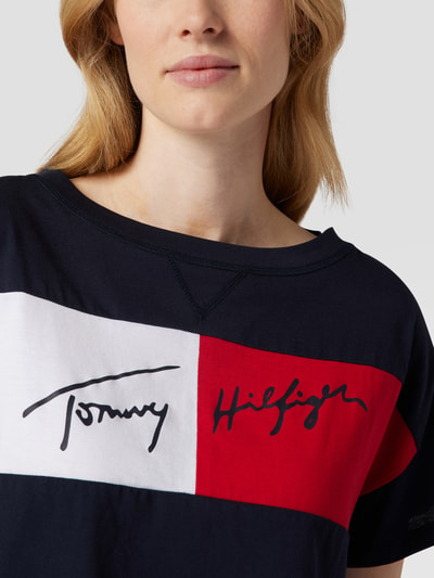 TOMMY HILFIGER Cropped T-Shirt mit Brand-Schriftzug Marine 3