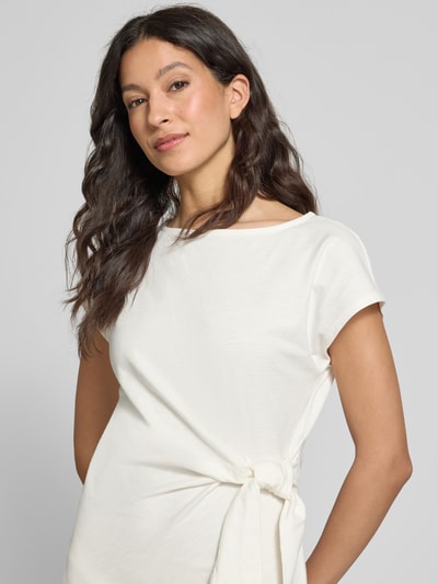 Tommy Hilfiger Tailliertes Freizeitkleid aus reiner Baumwolle Ecru 3