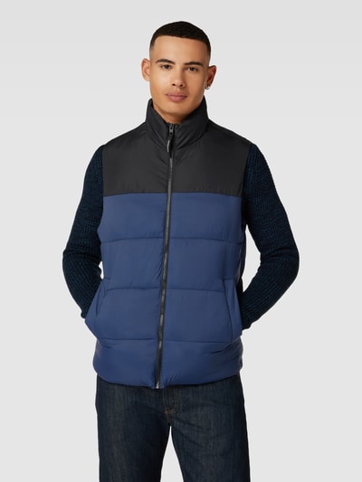 Jack & Jones Bodywarmer met opstaande kraag, model 'TOBY' Donkerblauw - 4