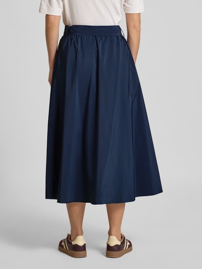 Weekend Max Mara Spódnica midi rozkloszowana z paskiem w talię Granatowy 5