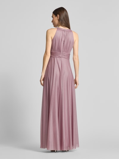 Jake*s Cocktail Abendkleid mit Raffungen Mauve Melange 5