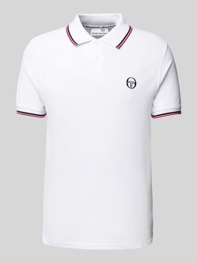 SERGIO TACCHINI Regular Fit Poloshirt mit Logo-Stitching Modell 'SERGIO' Weiss 2