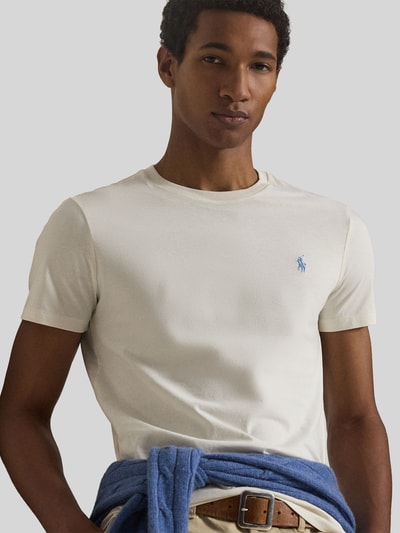 Polo Ralph Lauren Regular Fit T-Shirt aus reiner Baumwolle Offwhite 3