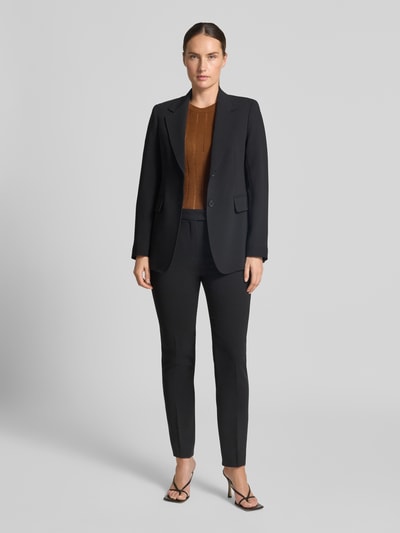 Max Mara Studio Slim Fit Longblazer mit Reverskragen Modell 'LINZ' Black 1