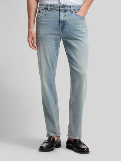 BOSS Straight Fit Jeans aus Baumwoll-Mix Modell 'C-OGDEN' Blau 4