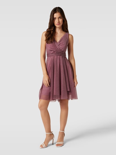 TROYDEN COLLECTION Cocktailkleid in Wickel-Optik Lila 1