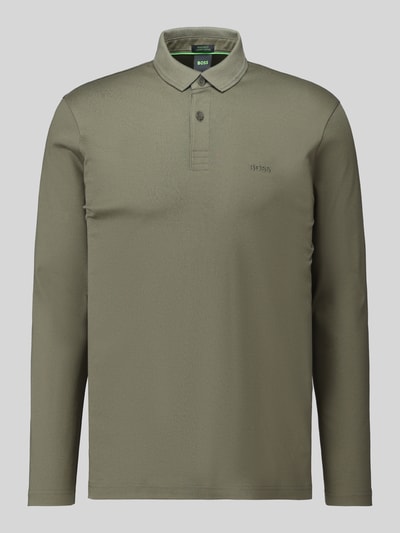 BOSS Green Poloshirt mit Logo-Patch Modell 'Pirol' Oliv 2