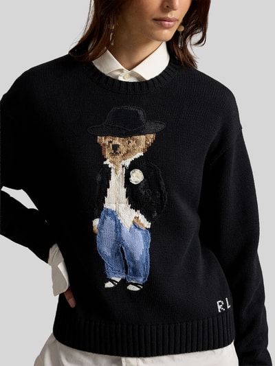 Polo Ralph Lauren Pullover mit Bären-Intarsie Black 4