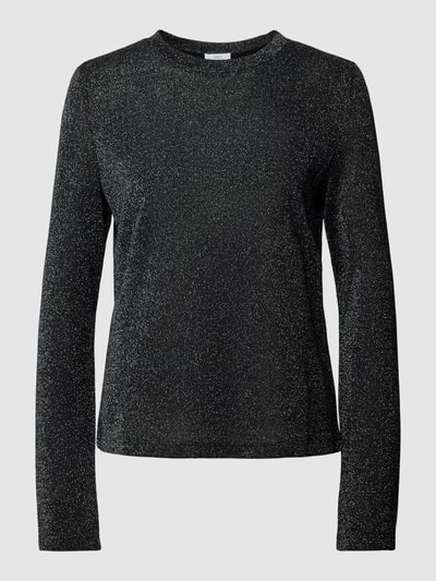 Jake*s Casual Longsleeve mit Effektgarn Black 2