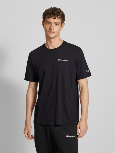 CHAMPION T-Shirt mit Label-Print Black 4