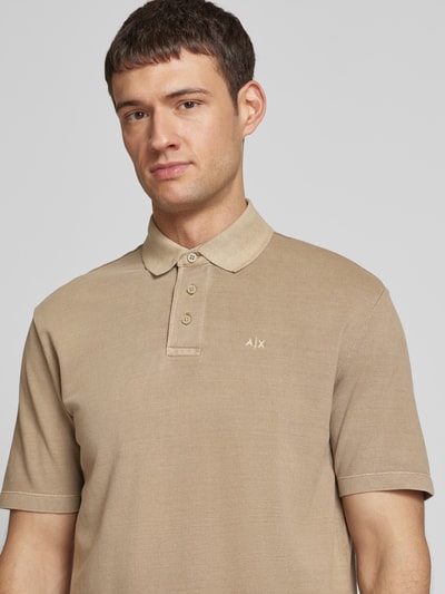 ARMANI EXCHANGE Poloshirt mit kurzer Knopfleiste Beige 3