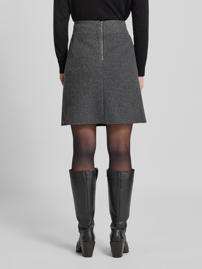 Christian Berg Woman Knielanger Rock mit breitem Bund Anthrazit 5