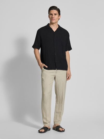 JAKE*S STUDIO MEN Freizeithemd mit Knopfleiste Black 1