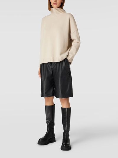 Weekend Max Mara Gebreide pullover met opstaande kraag, model 'BENITO' Zand - 1