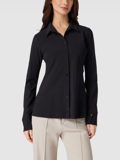 D´Etoiles Casiope Blouse met knoopsluiting, model 'Petite' Zwart - 4