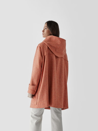 Nina Ricci Dufflecoat mit Karomuster Kupfer 5