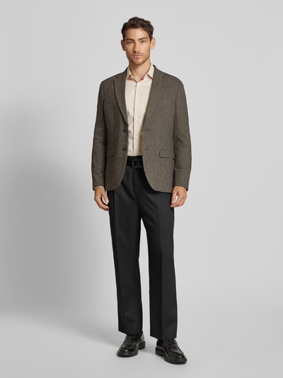 Jack & Jones Premium Slim fit vrijetijdsoverhemd met kentkraag, model 'PARKER' Beige - 1