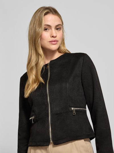 ZABAIONE Kunstlederjacke mit Zierreißverschluss Black 3