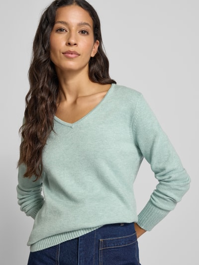 Christian Berg Woman Bluzka z długim rękawem o kroju regular fit z imitacji dzianiny z mieszanki wiskozy Jasnoturkusowy melanż 3