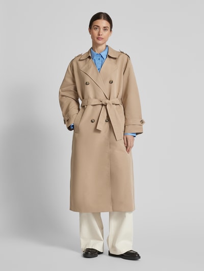 Vero Moda Taillierter Trenchcoat mit Riegeln Modell 'CHLOE' Sand 4