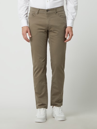 Brax Regular fit broek met stretch, model 'Cooper Fancy' Groen - 4