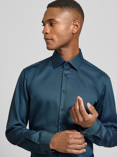 Christian Berg Men Regular fit zakelijk overhemd van katoen met kentkraag Rietgroen - 3