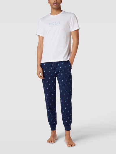 Polo Ralph Lauren Underwear Sweatpants mit Allover-Muster Modell 'LIQUID' Marine 1