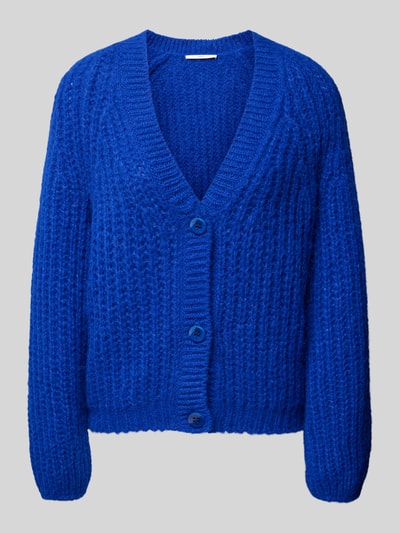 Lanius Cardigan van alpaca met V-hals Koningsblauw - 2