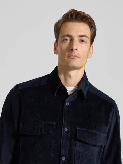 Drykorn Regular Fit Hemdjacke aus Cord Modell 'CORDUROY OVERSHIRT' Dunkelblau 3