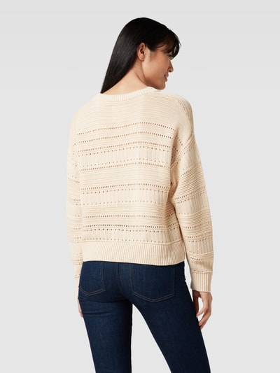 Part Two Gebreide pullover met linnen, model 'Ajour' Beige - 5