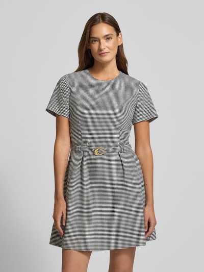 HUGO Sukienka etui taliowana z mieszanki wiskozy model ‘KIMISE’ Czarny 4