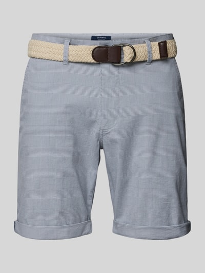 MCNEAL Slim Fit Bermudas mit Glencheck-Muster Sky Melange 2