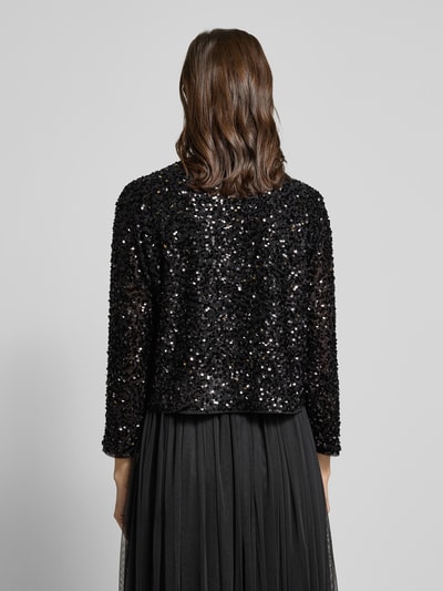 comma Blazer met pailletten en ronde hals, model 'EXPLORE' Zwart - 5