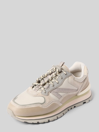 HOFF Sneaker aus Leder-Mix mit Logo-Print Modell 'City' Hellgrau 1