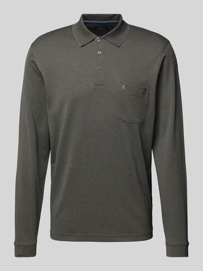 RAGMAN Shirt met lange mouwen met polokraag Antraciet - 2