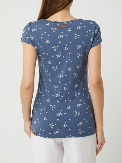 Ragwear T-Shirt mit floralem Muster Modell 'Mint Canomile' Marine 5